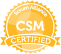 logo of CSM Certified, Scrum Alliance