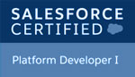 logo of Salesforce Platform Developer 1 certificate